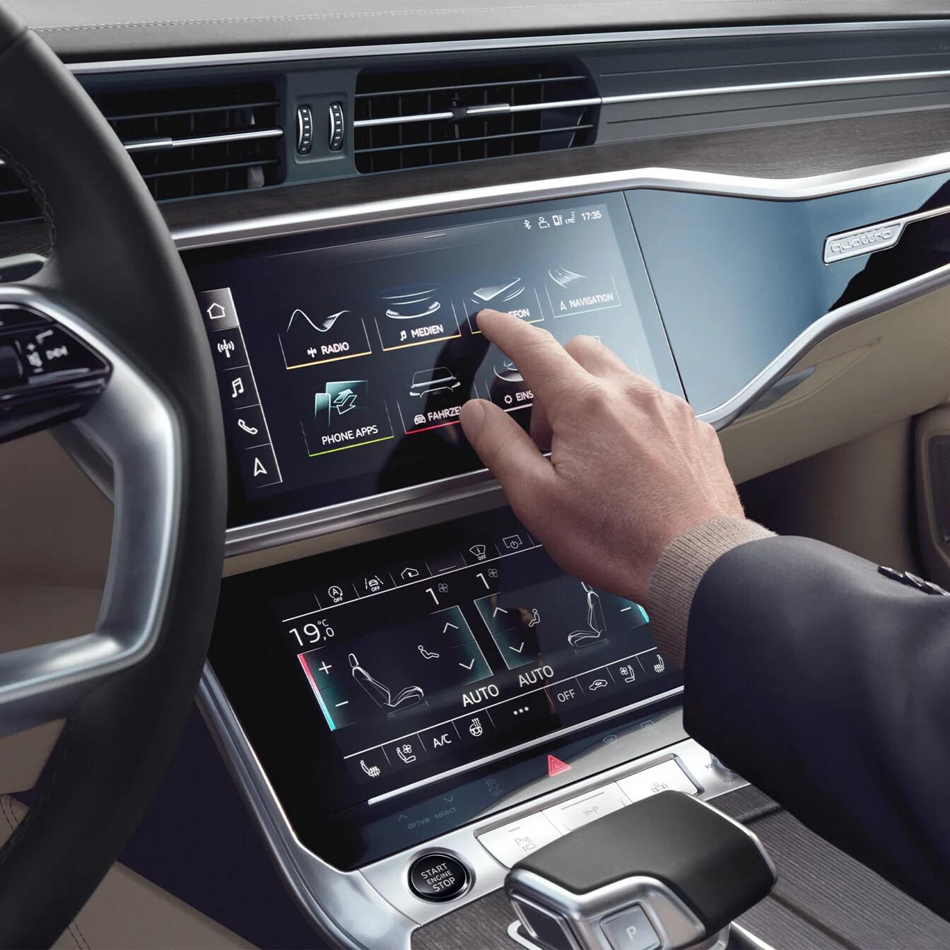 audi a6 berline interieur met infotainment
