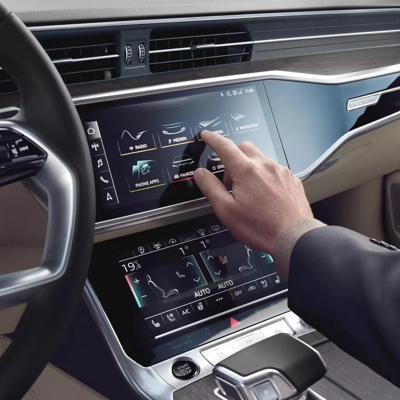 audi a6 berline interieur met infotainment