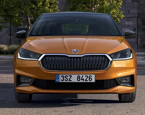 skoda fabia oranje exterieur voorkant