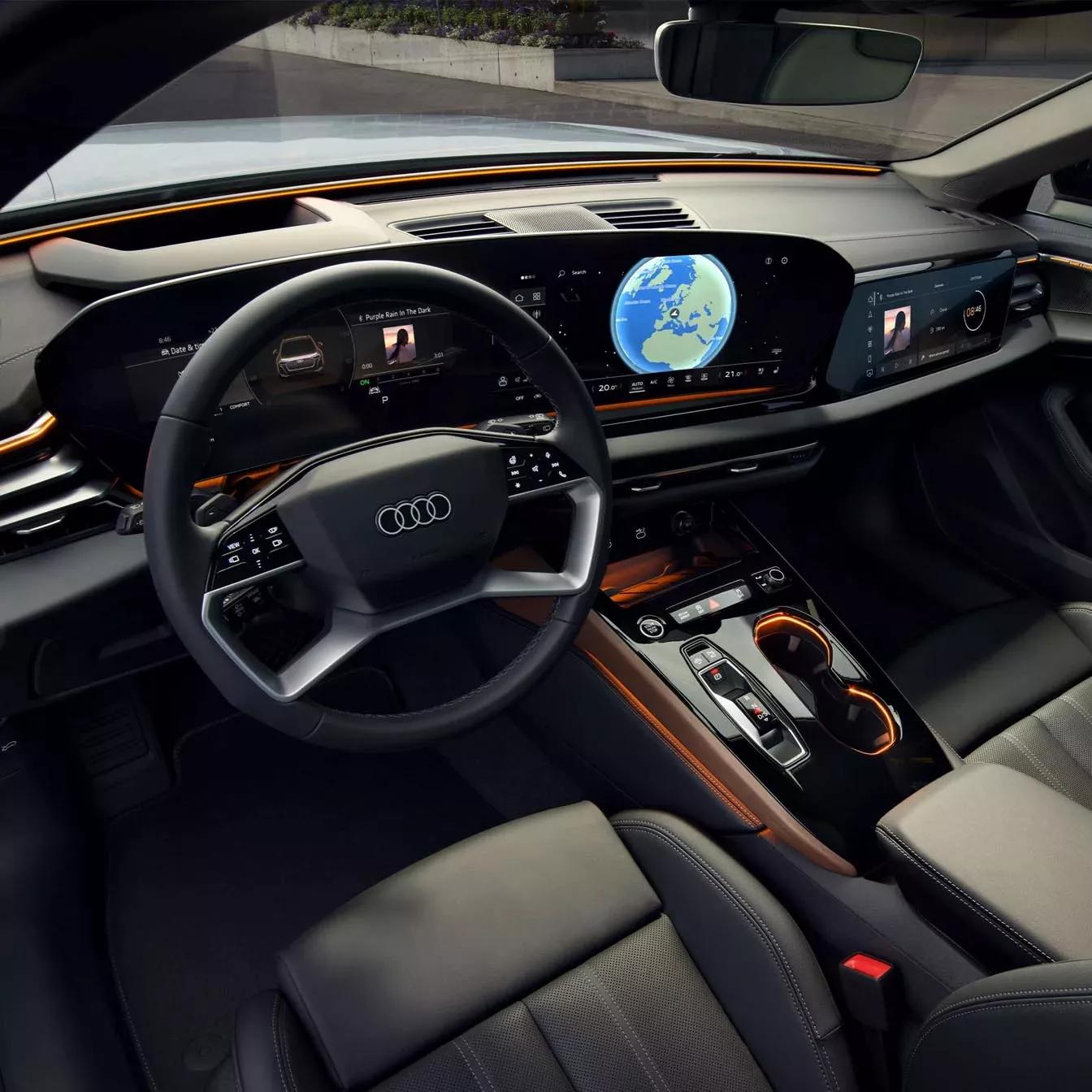 Audi A5 Avant interieur zwarte bekleding en stuur