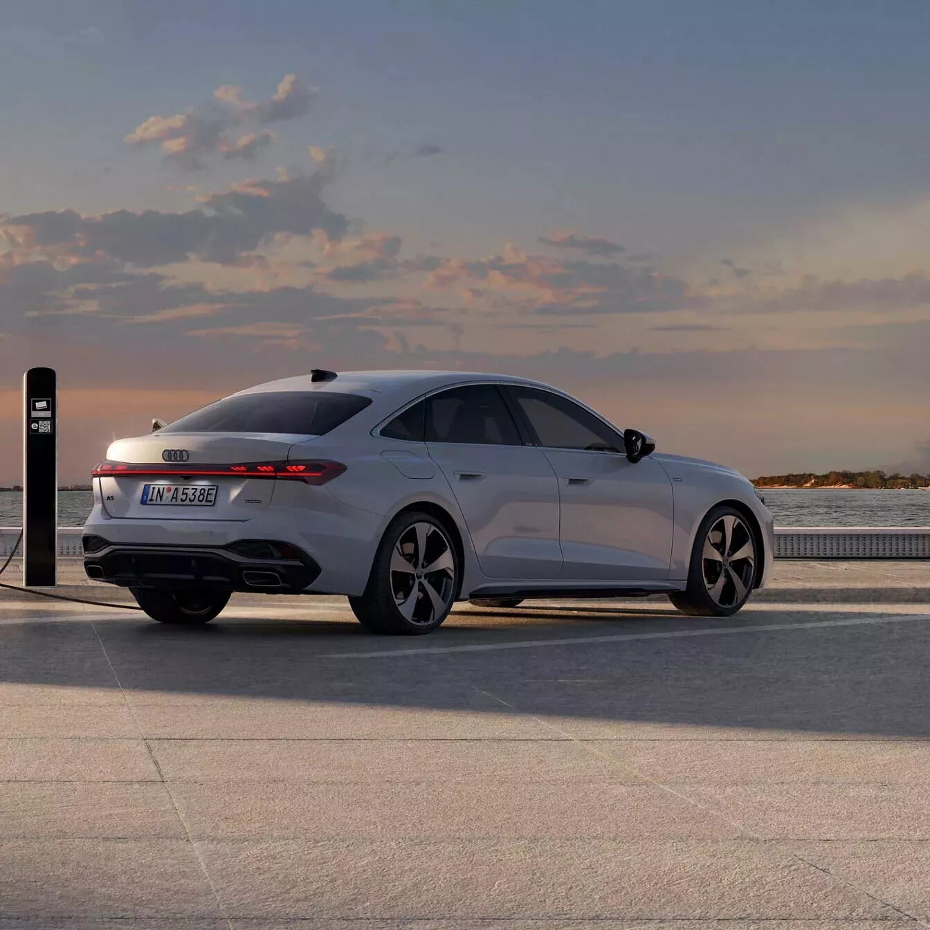 audi A5 Berline achterkant wit