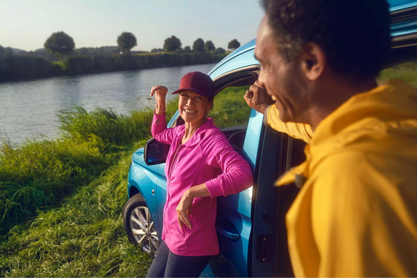 Volkswagen Caddy aan water
