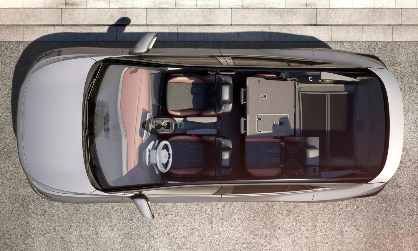 Bovenkant grijze Volkswagen ID.5
