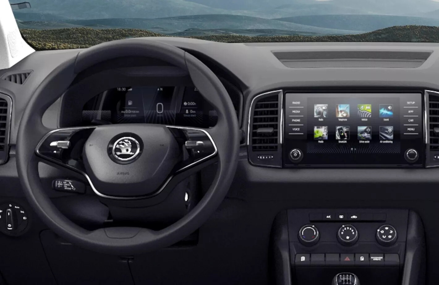 Skoda Karoq interieur infotainment
