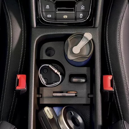skoda karoq interieur opbergruimte voorin