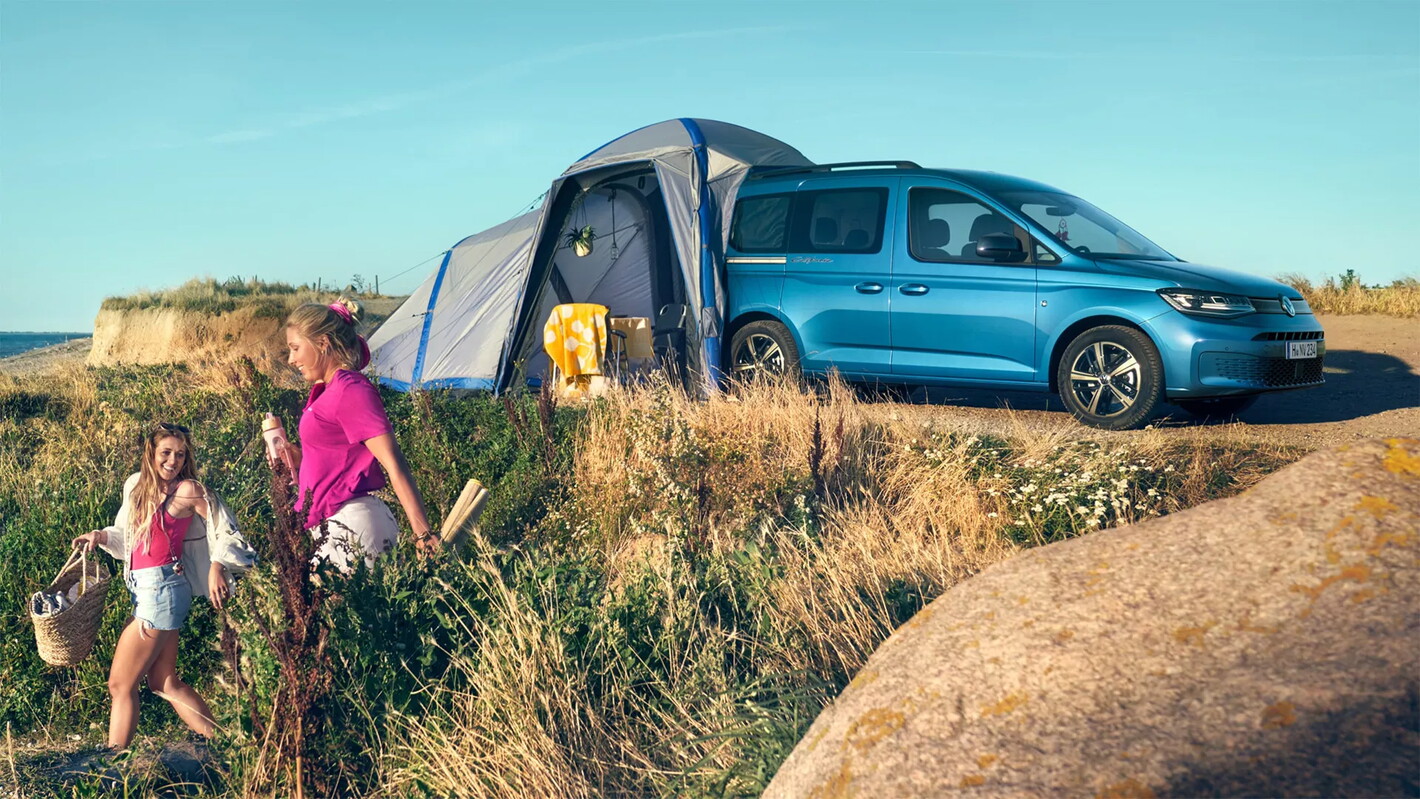 Volkswagen Caddy california met tent