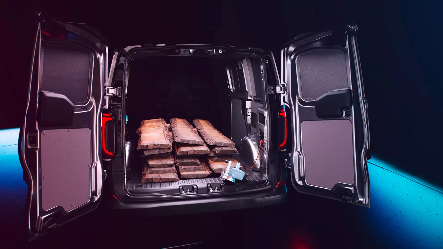 Nieuwe volkswagen e-transporter kofferbak